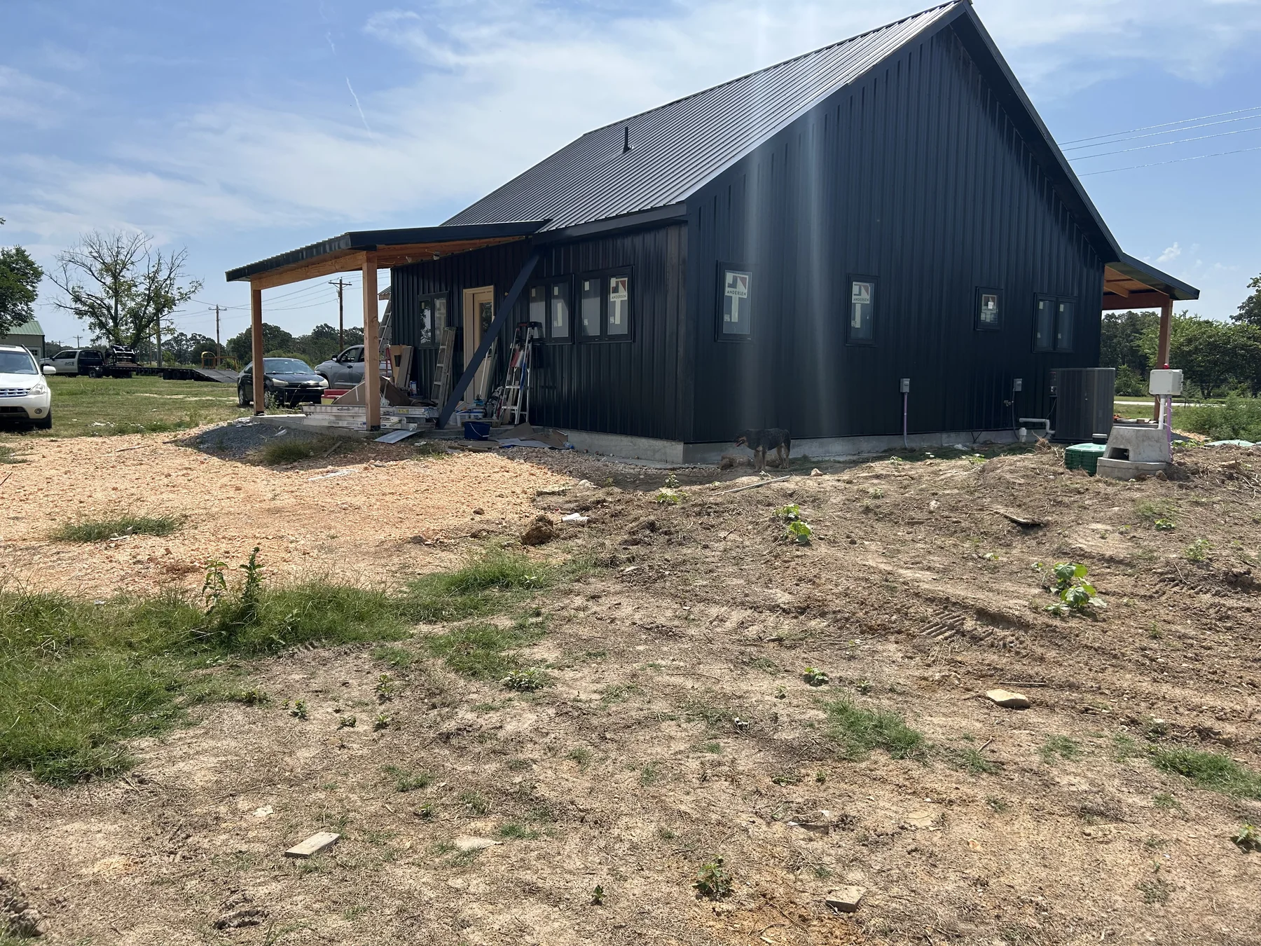 New construction site with grading work underway